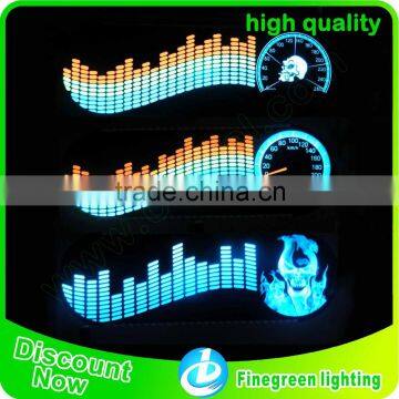 waterproof equalizer el car sticker sound activated customized el car film EL panel for car