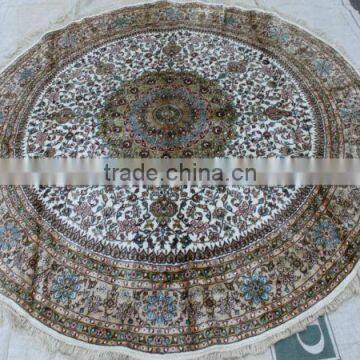 canton unique handmade silk round carpet