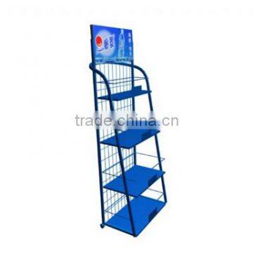 High Quality Factory Sale Flooring Wire Metal Mineral Water Display Rack photo-2
