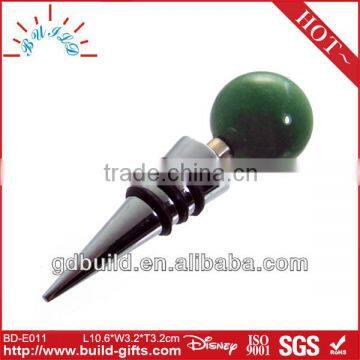 roundness green carnelian wine bottle stopper