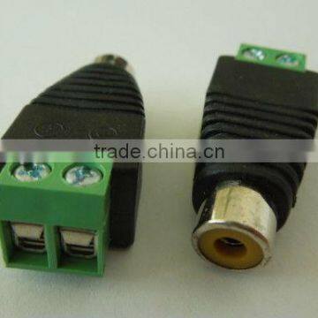 RCA Phono jack to DC adapter for CCTV Camera