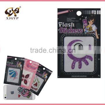 adhesive sticker glitter paper/diy glitter wall sticker/foam glitter star stickers
