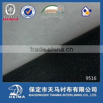 factoty price double dot nonwoven fusible interlining fabric for tie 9516