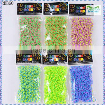 Last Fashion Latex Free Rainbow Rubber Bands Colored Rubber Bracelets