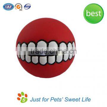 Sweet Soft Rubber Squeaky Dog Teeth Ball Toy                        
                                                Quality Choice