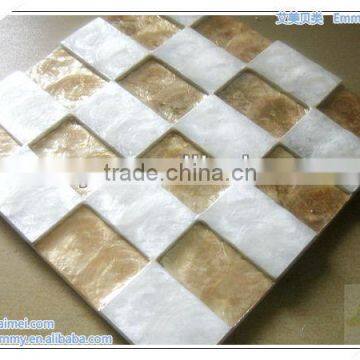 Convex mother of pearl wall tile seashell wall panel