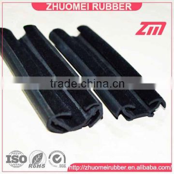 Flexible flocked rubber auto window seal