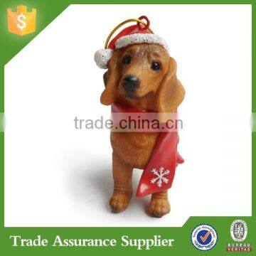 Professional Dog Supplier Polyresin Dachsund Christmas Ornament photo-3