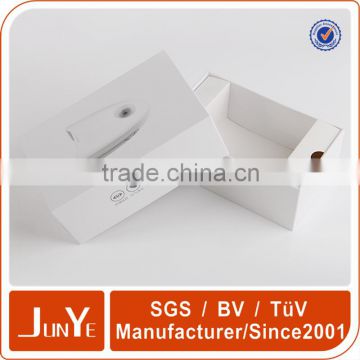 factory design white rigid box with die cut paper insert