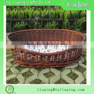 Cheap 100% Handmade Willow Pet Basket for dog