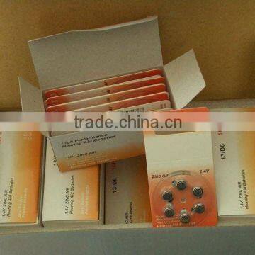 A13 PR48 hearing aid battery 1.4v zinc air batteries A10 A13 A675 A312