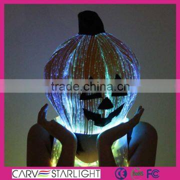 2015 new products fashion optic fiber led pumpkin hat pattern