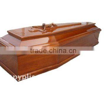 solid wooden coffin H08