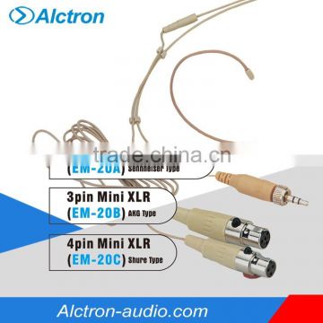 Alctron EM-20B Ear-hanging Mic with 3 pins Mini XLR connector,Pro ear-hanging Mic,condenser ear-hanging Mic