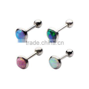 Internal External Barbell With Opal Wholesale Body Jewelry