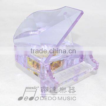 Romantic Purple Piano Crystal Music Box,Piano Gifts