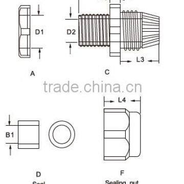 UL Nylon 66/Metal Cable Glands/Multi Size Flexible Pipe Cable Glands