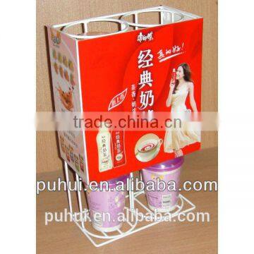 counter top milk tea display rack