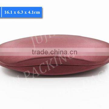 YJ-3036 Drawing Line Leather Wrapped Clamshell Style Eyeglass Case