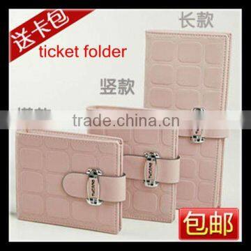 Fashion bank card PU ticket folder