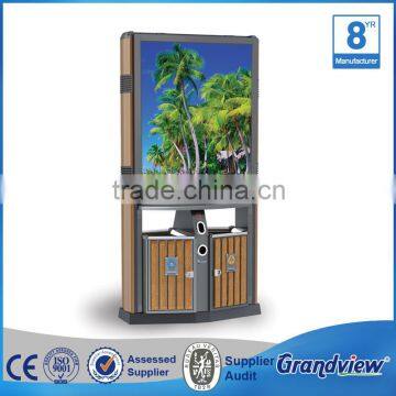 Customzied logo print advertising light box with trash can