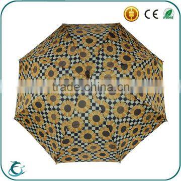 25 Inch Full Flower Heat Transfer Printing Automatic Straight Umbrella photo-6