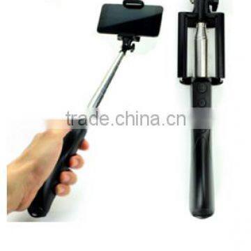 Bluetooth Folding Stainless steel selfiestick recharge Li-on battery supporting iOS/Android