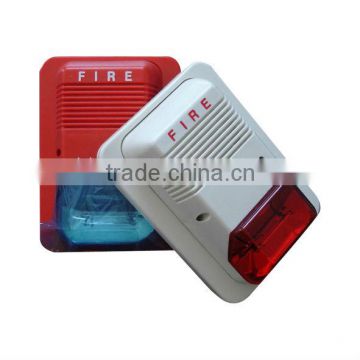 Conventional fire alarm siren with strobe light