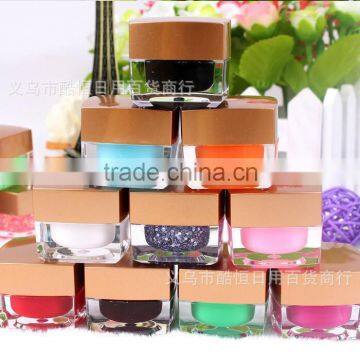 12 Colors Glass Bottle Nail Art UV Color Gel Skiny Sequins Kit Gel Polish photo-3