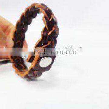 unisex simple style thin braided leather bracelet, genuine leather bracelet any color is available