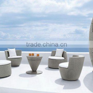 White Outdoor Chair Bullet Style - Exterior Rattan Furniture