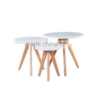 Wooden nesting tables, 3 pieces for a set, modern nesting tables