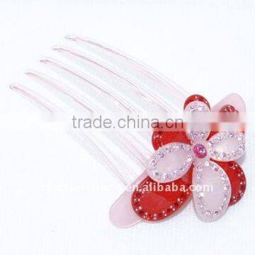 Fashion flower rhinestone Insert Comb