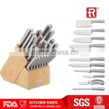 New design 20PCS Stainless Steel kitchen knife set in wooden block