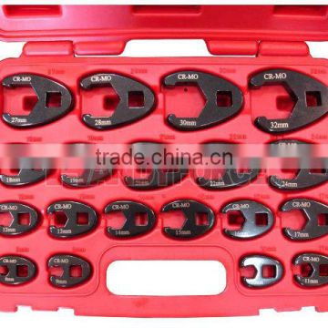 19PCS Professional Metric Crowfoot Wrench Set / Auto Repair Tool / General Tool