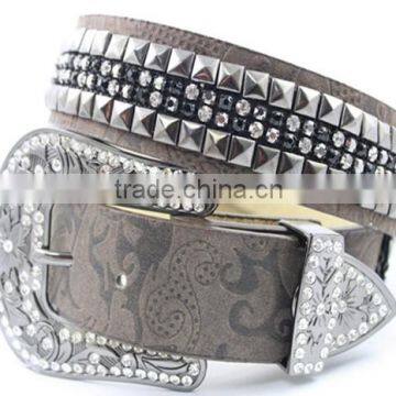 Multiple color crystal western cowgirl conchos belt