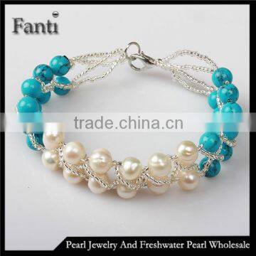 Pearl braclet/ multi strand pearl bracelets/Pearl bracelets wholesale