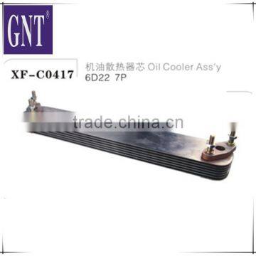 excavator oil cooler core for 6D22