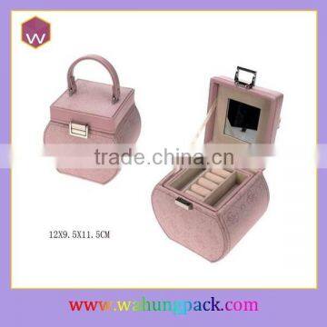 Customize Trendy Jewellery Boxes Packaging & Fancy Pink Packaging Case With Handles For Shopping For Girls