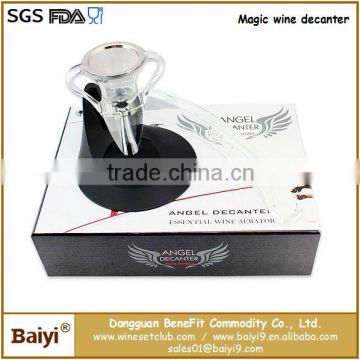 2014 hot acrylic magic aerator wine decanter accessories with stand