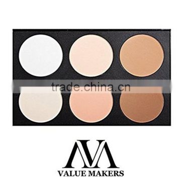 Professional Makeup Best Face 6 pieces Pressed Powder/Foundation Palette