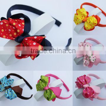 Girls Baby Hair Bands Baby Kids Headbands Cut Dots Hair bows Hair Accessories