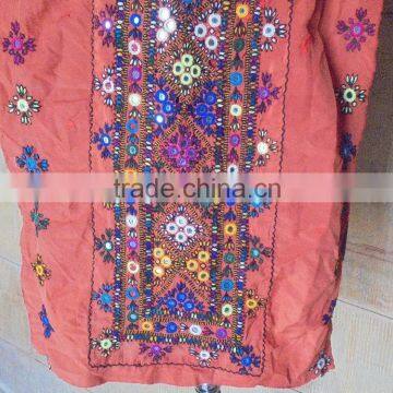 Vintage Banjara-Hand-Embroidered-Mirror-Work-Indian-Applique-Patch-16-H-Neck-Yoke-Sewing Banjara-Hand-Embroid photo-3