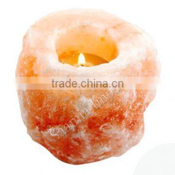 Beautiful Handcrafted Himalayan Salt Natural Candle Holder