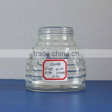 265ml round clear glass jar