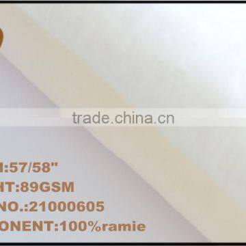 100% Ramie Fabric Hand Feel Soft Light Weight Fabric Prepared for Dyeing photo-2