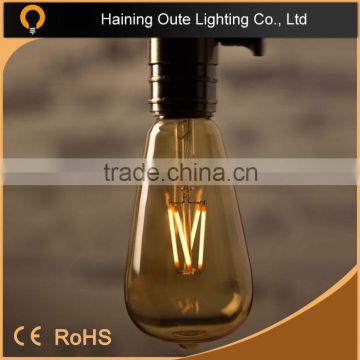 White light &warm light finish ST64 4w e27 led filament bulb ce rohs,e27 led filament bulb 4W