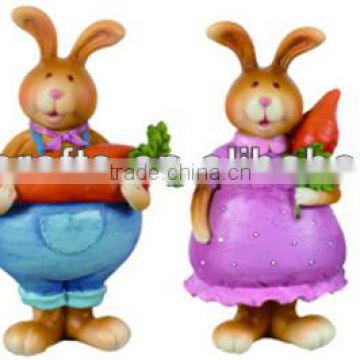 easter day decoration Resin Spring Bunny Fig 4 Asst