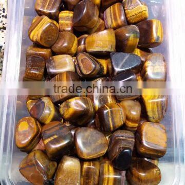 Wholesale Natural Polished tiger eyes tumbled stone crystal macadam for decoration