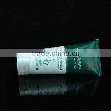soft 200g comestic plastic tube for facial whitening cleanser with flip-top cap